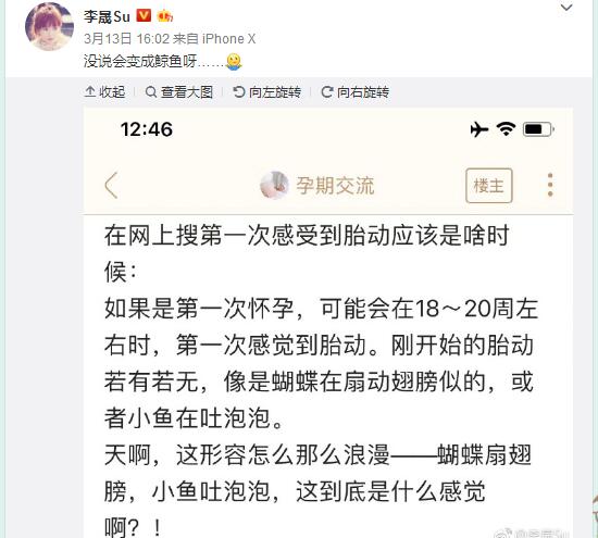 李晟孩子胎动像鲸鱼 第一次感受胎动到底是什么感觉