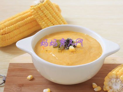 一岁宝宝补蛋白质食谱：果仁玉米粥