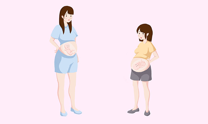 肚子是否显怀不一定是因为胎儿大小，还和很多因素有关